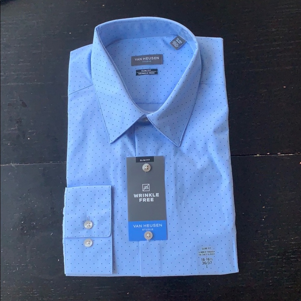 VAN HEUSEN Men Button Down Shirt Slim Fit